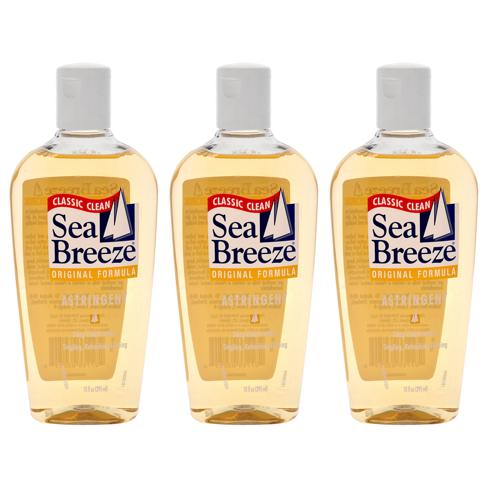 Astringent Original Formula by Sea Breeze for Unisex - 10 oz Cleanser Pack of 3